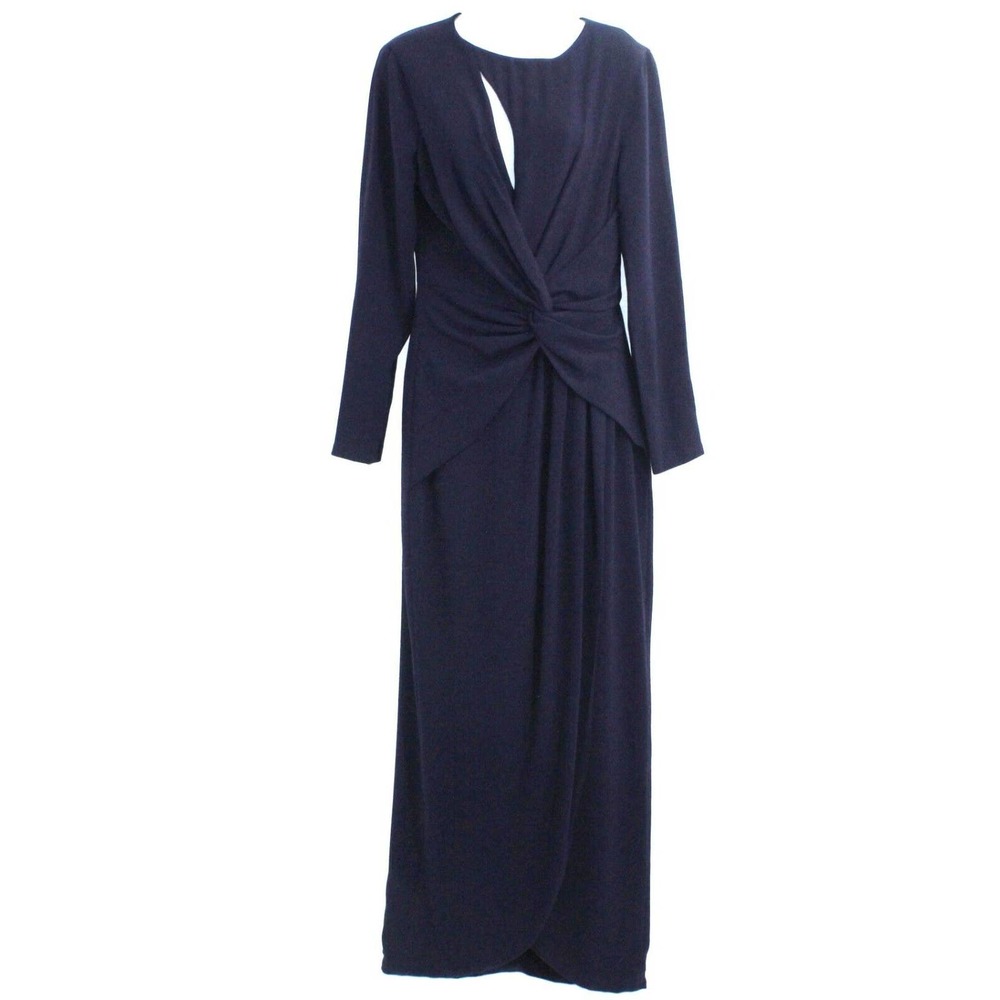 New Dress The Population Women's Size Medium Knot Front Long Sleeve Purple Dress